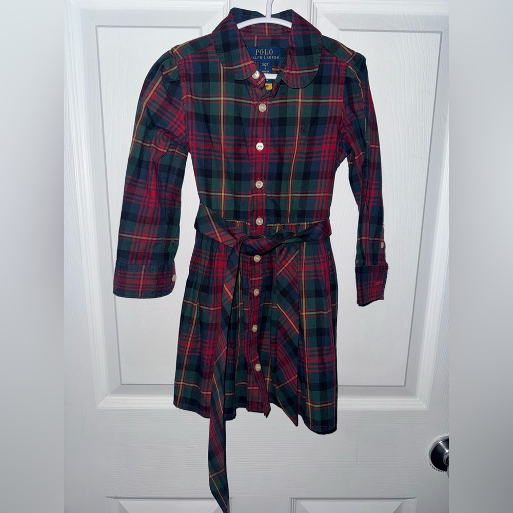 Polo Ralph Lauren Multicolor Plaid Toddler Dress in Size 2T.
